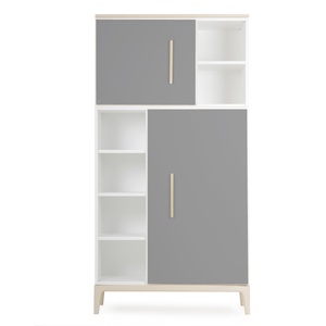 Armario 173 cm 2 puertas NADO Curve acabado fresno slate grey