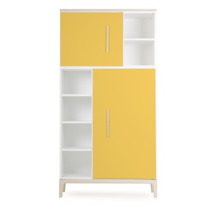 Armario 173 cm 2 puertas NADO Curve acabado fresno sunshine yellow 