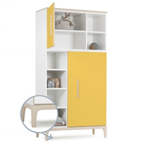 Armario 173 cm 2 puertas NADO Curve acabado fresno sunshine yellow 