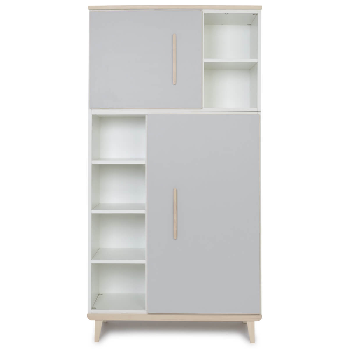 Armario 173 cm 2 puertas NADO retro acabado fresno manhattan grey