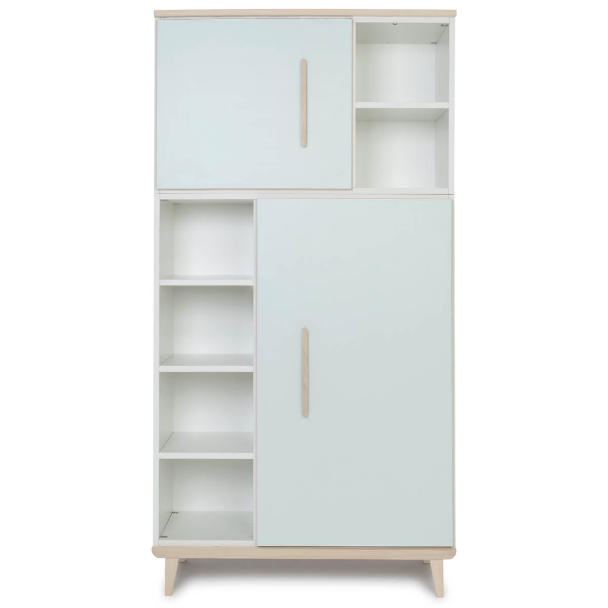 Armario 173 cm 2 puertas NADO retro acabado fresno mint