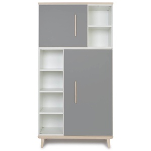 Armario 173 cm 2 puertas NADO retro acabado fresno slate grey