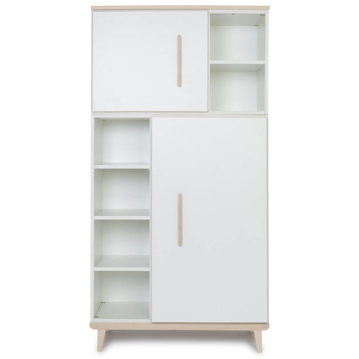 Armario 173 cm 2 puertas NADO retro acabado fresno white