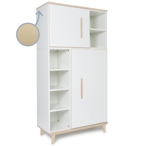 Armario 173 cm 2 puertas NADO retro acabado fresno white