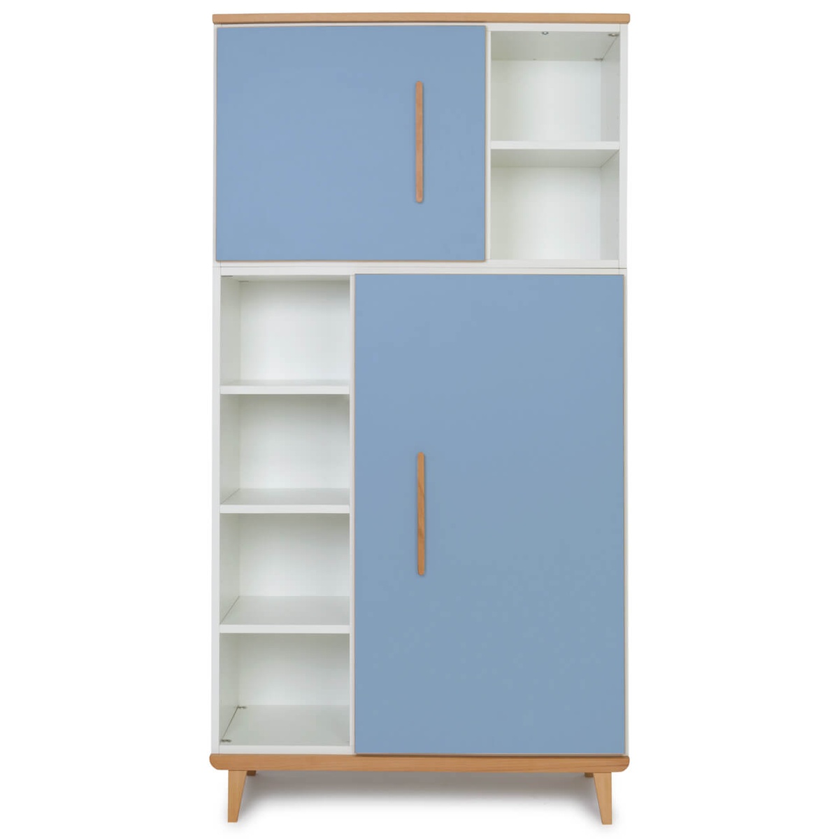 Armario 173 cm 2 puertas NADO Retro acabado haya capri blue
