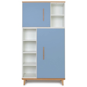 Armario 173 cm 2 puertas NADO Retro acabado haya capri blue
