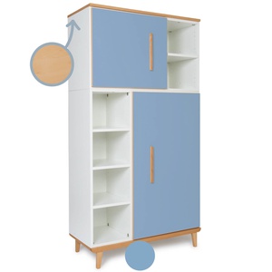Armario 173 cm 2 puertas NADO Retro acabado haya capri blue