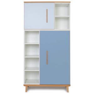 Armario 173 cm 2 puertas NADO Retro acabado haya sky blue-capri blue