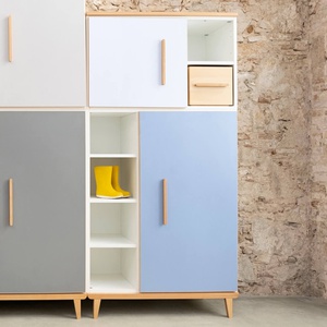 Armario 173 cm 2 puertas NADO Retro acabado haya sky blue-capri blue