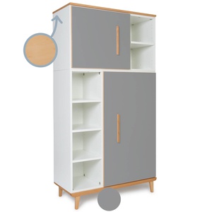 Armario 173 cm 2 puertas NADO Retro acabado haya slate grey