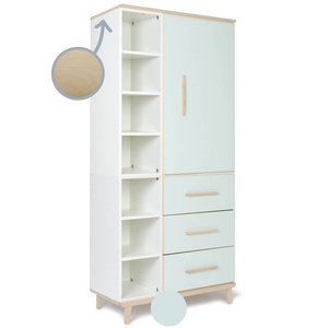 Armario 198 cm 1 puerta 3 cajones NADO Retro acabado fresno mint