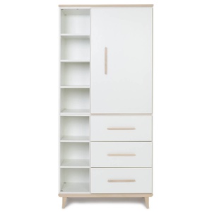 Armario 198 cm 1 puerta 3 cajones NADO Retro acabado fresno white
