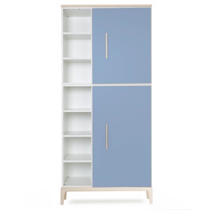 Armario 198 cm 2 puertas NADO Curve acabado fresno capri blue
