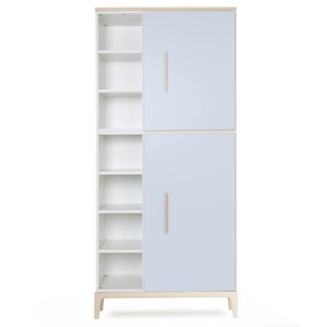 Armario 198 cm 2 puertas NADO Curve acabado fresno sky blue