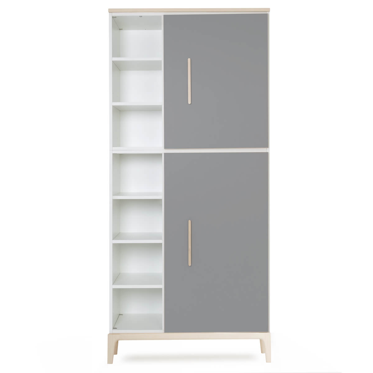 Armario 198 cm 2 puertas NADO Curve acabado fresno slate grey