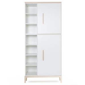 Armario 198 cm 2 puertas NADO Curve acabado fresno white