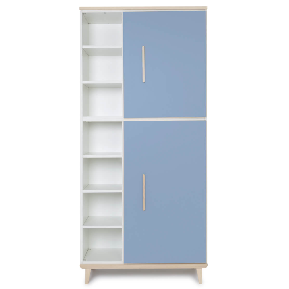Armario 198 cm 2 puertas NADO Retro acabado fresno capri blue