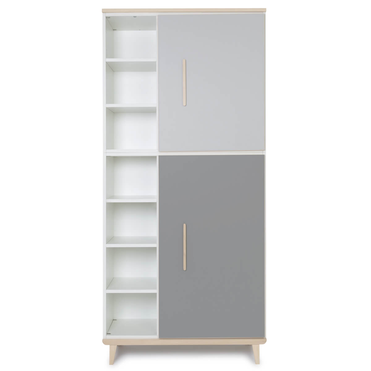 Armario 198 cm 2 puertas NADO Retro acabado fresno manhattan grey-slate grey
