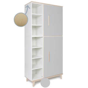 Armario 198 cm 2 puertas NADO Retro acabado fresno manhattan grey