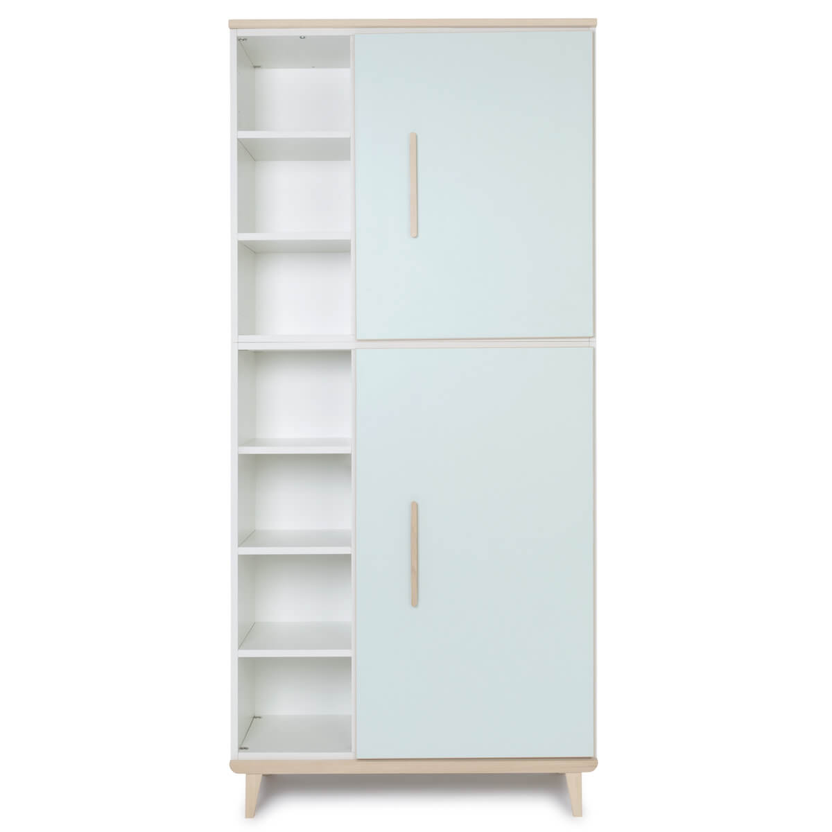 Armario 198 cm 2 puertas NADO Retro acabado fresno mint