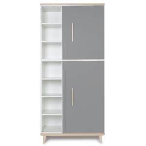 Armario 198 cm 2 puertas NADO Retro acabado fresno slate grey