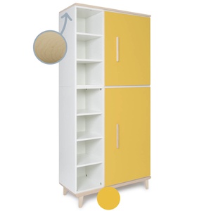 Armario 198 cm 2 puertas NADO Retro acabado fresno sunshine yellow