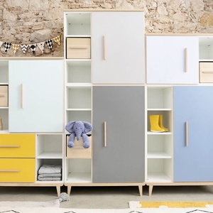 Armario 198 cm 2 puertas NADO Retro acabado fresno sunshine yellow