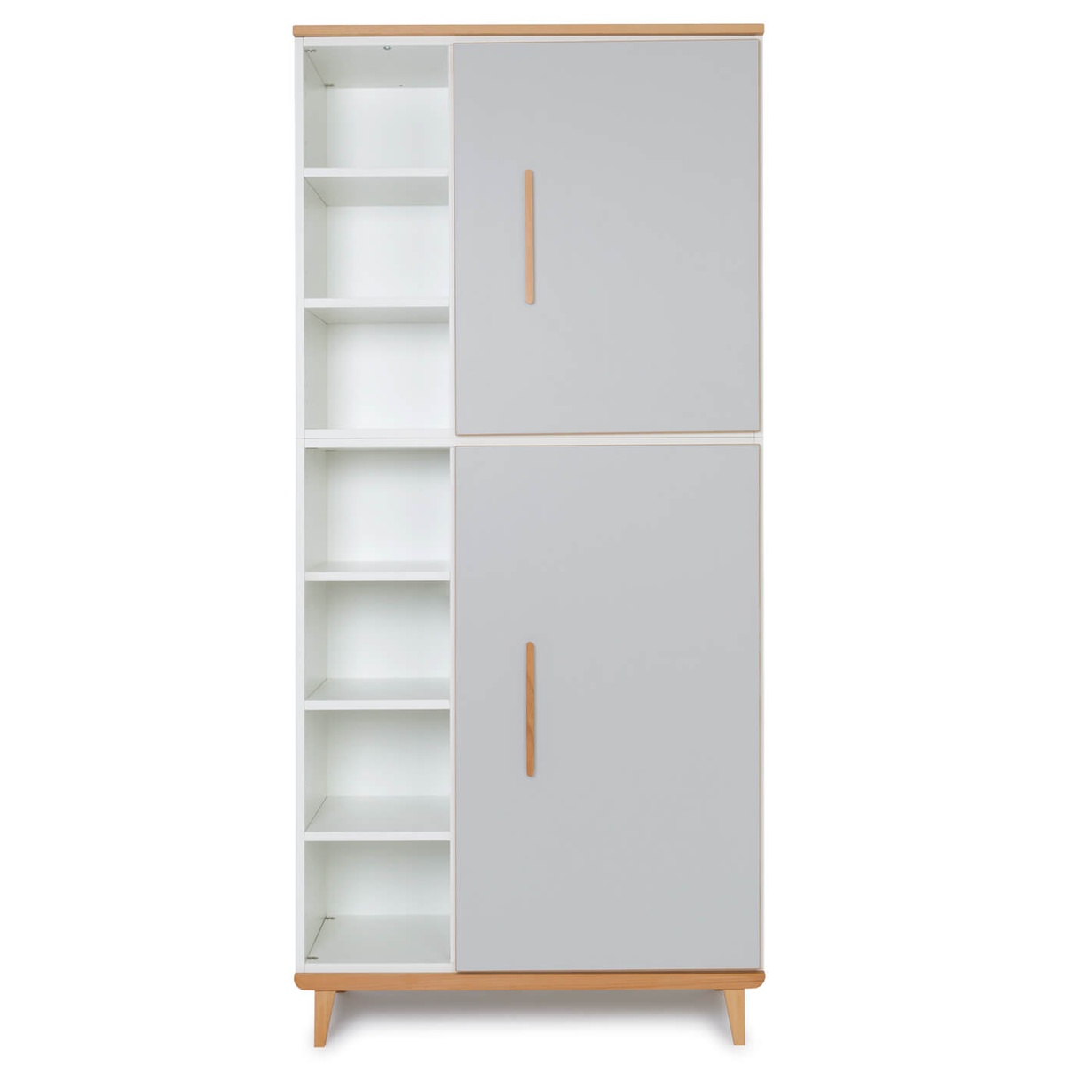 Armario 198 cm 2 puertas NADO Retro acabado haya manhattan grey