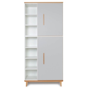 Armario 198 cm 2 puertas NADO Retro acabado haya manhattan grey