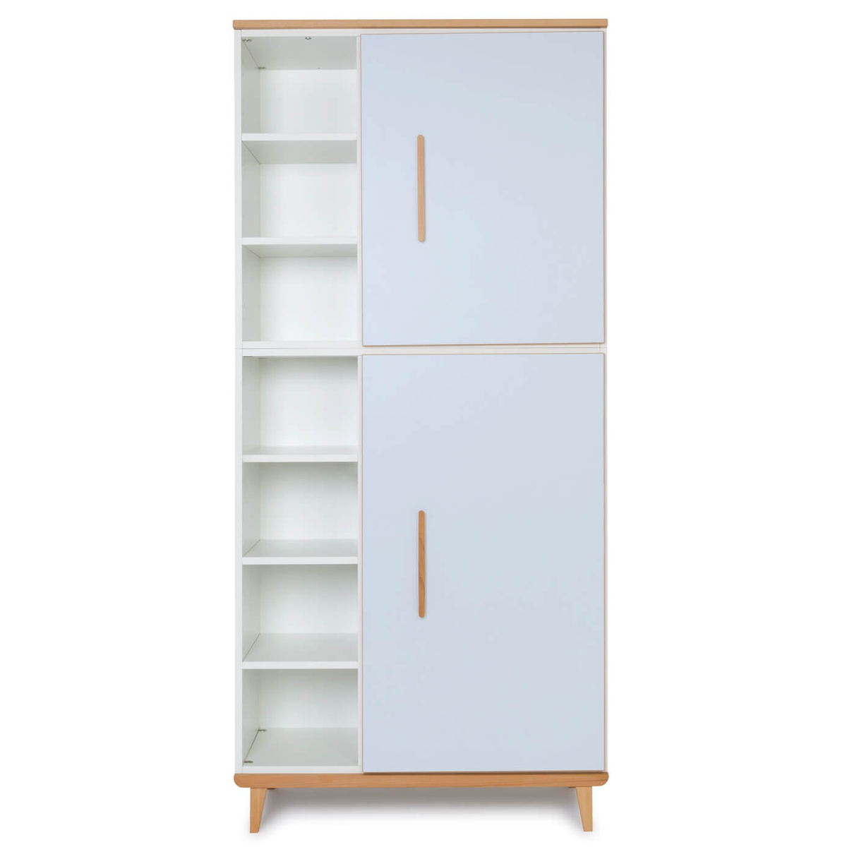 Armario 198 cm 2 puertas NADO Retro acabado haya sky blue