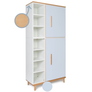 Armario 198 cm 2 puertas NADO Retro acabado haya sky blue