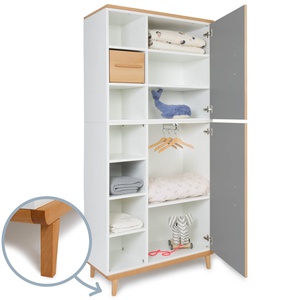 Armario 198 cm 2 puertas NADO Retro acabado haya slate grey
