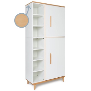 Armario 198 cm 2 puertas NADO Retro acabado haya white