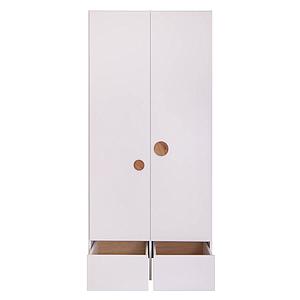 Armario 2 puertas-2 cajones KASVA blanco-roble