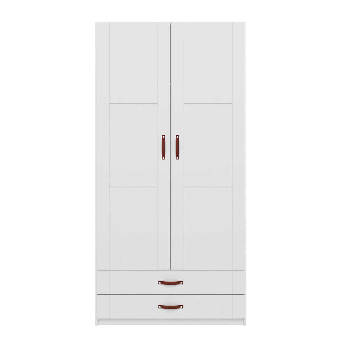 Armario 2 puertas 2 cajones sin tiradores Lifetime blanco