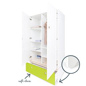 Armario 2 puertas COLORFLEX cajón frontal lime 