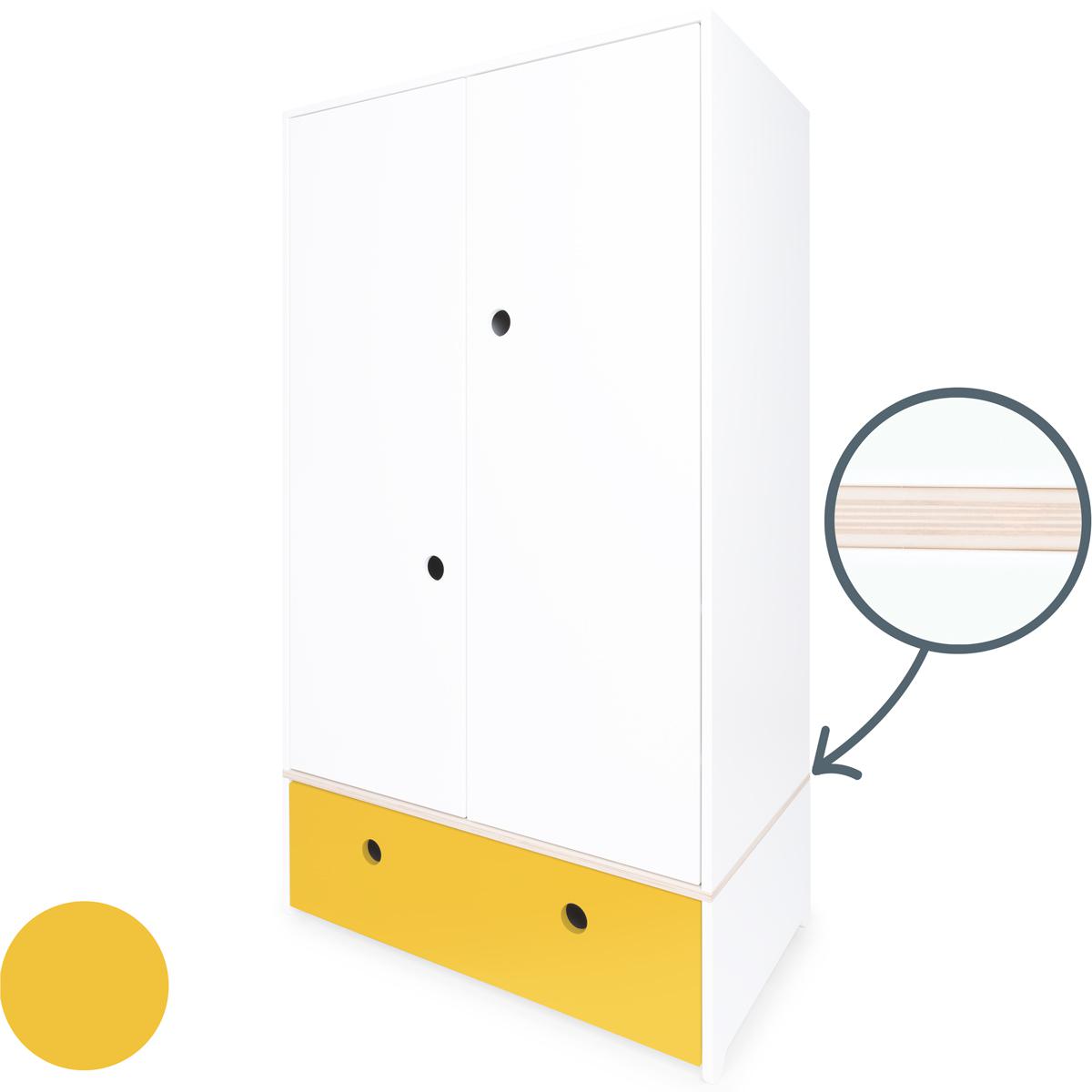 Armario 2 puertas COLORFLEX cajón frontal nectar yellow 