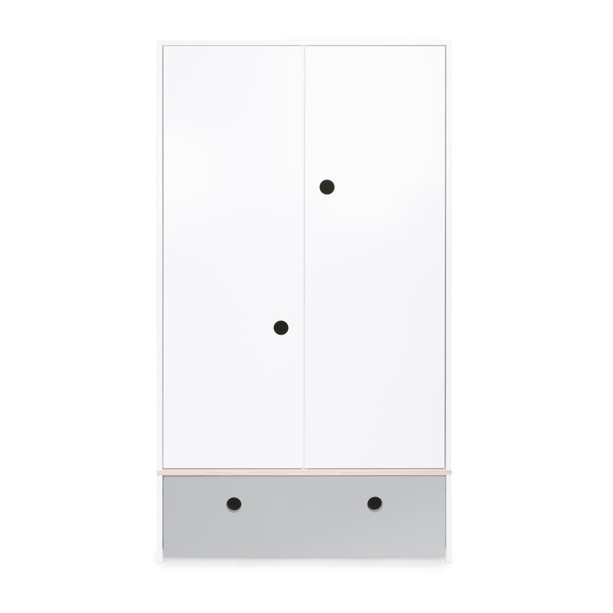 Armario 2 puertas COLORFLEX cajón frontal pearl grey 