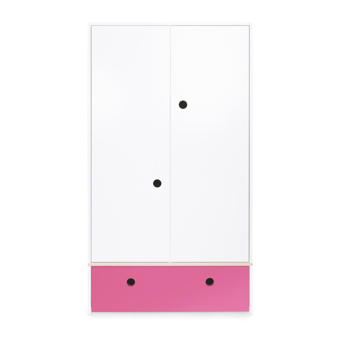 Armario 2 puertas COLORFLEX cajón frontal pink 