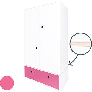 Armario 2 puertas COLORFLEX cajón frontal pink 