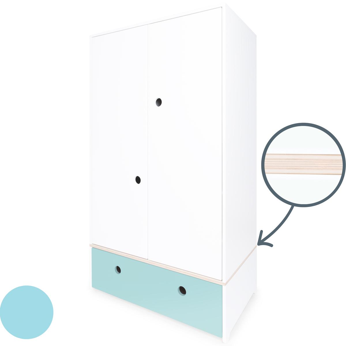 Armario 2 puertas COLORFLEX cajón frontal sky blue 
