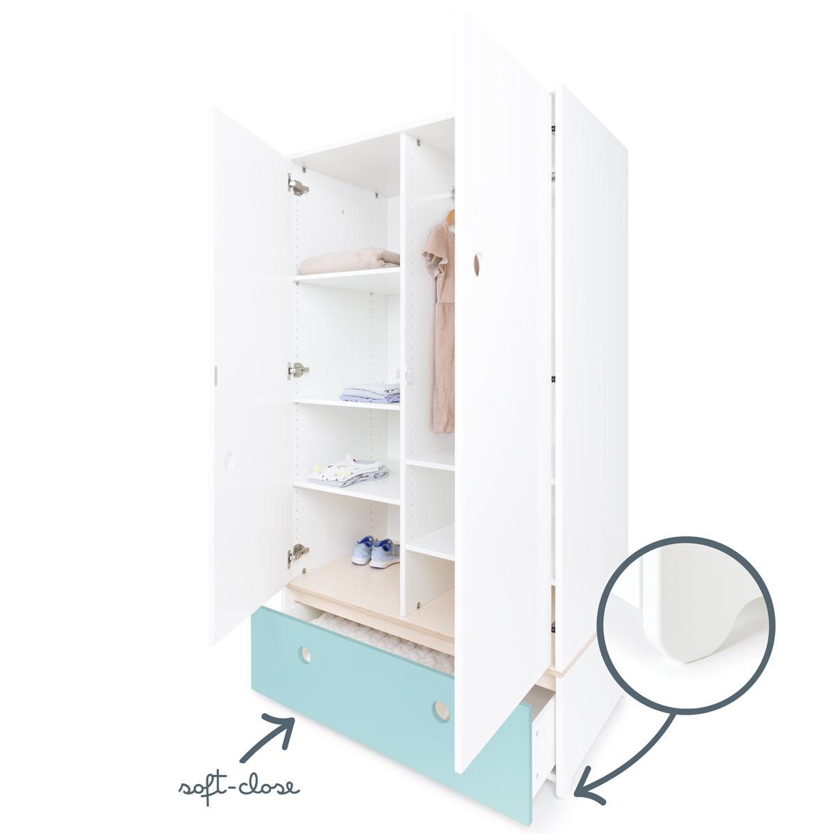 Armario 2 puertas COLORFLEX cajón frontal sky blue 