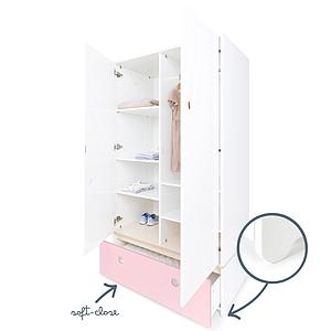 Armario 2 puertas COLORFLEX cajón frontal sweet pink 