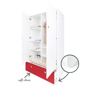 Armario 2 puertas COLORFLEX cajón frontal true red 