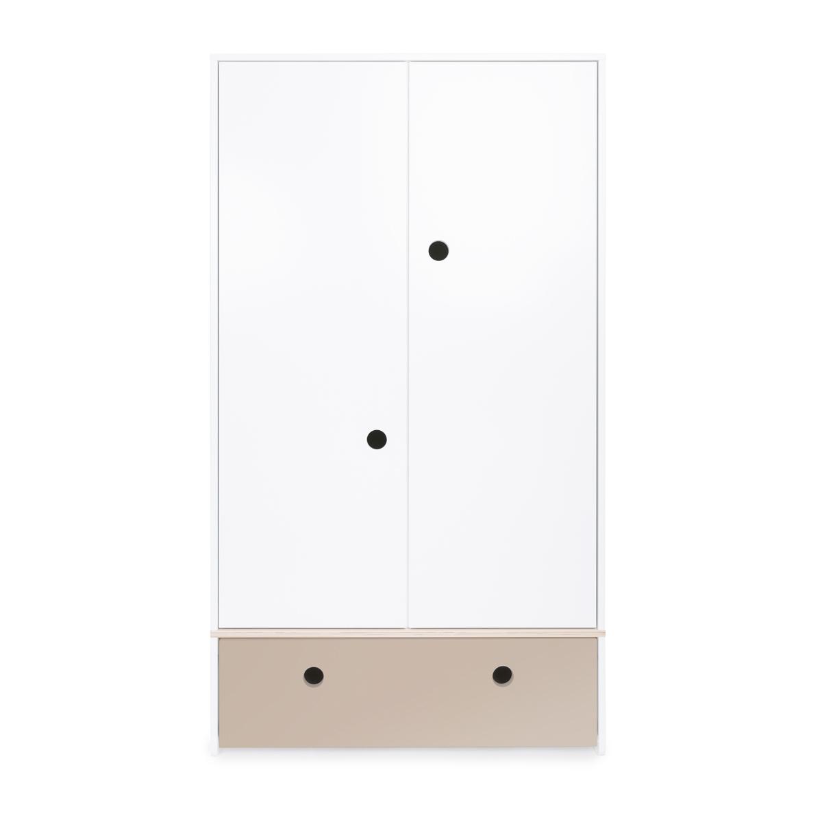 Armario 2 puertas COLORFLEX cajón frontal warm grey 