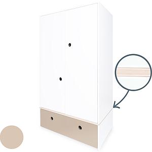 Armario 2 puertas COLORFLEX cajón frontal warm grey 
