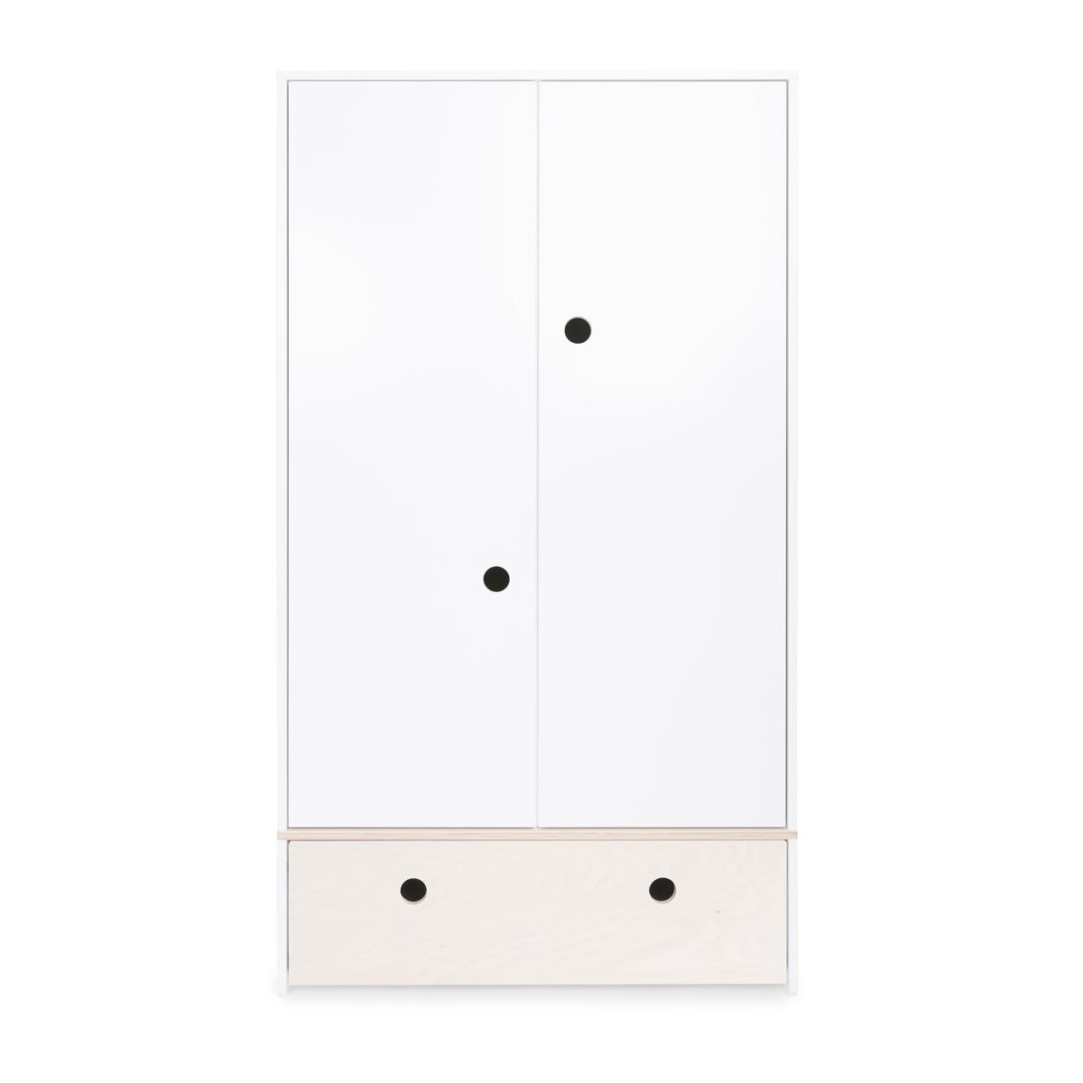 Armario 2 puertas COLORFLEX cajón frontal white wash