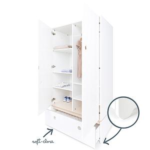 Armario 2 puertas COLORFLEX cajón frontal white 