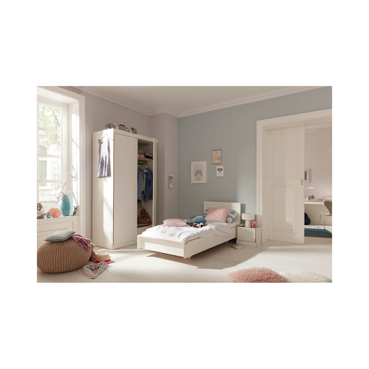 Armario 2 puertas FLAI Müller Small Living blanco