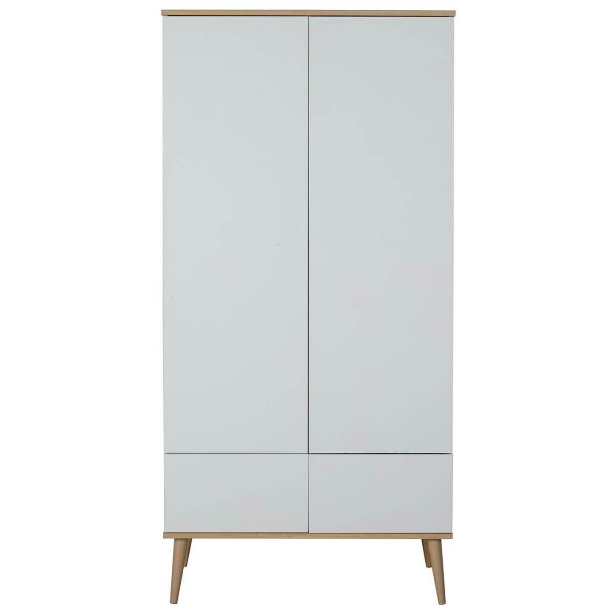 Armario 2 puertas FLOW Quax blanco-roble